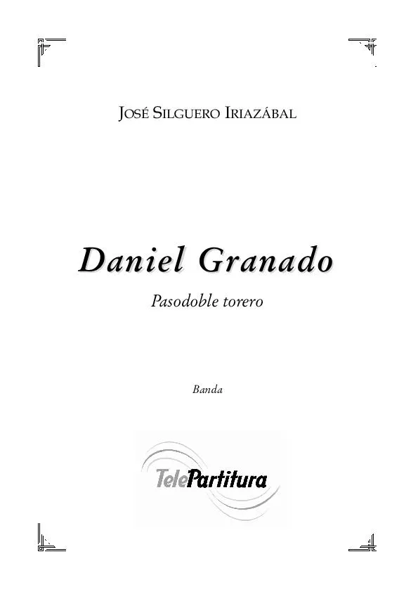 télécharger la partition d'accordéon Daniel Granado (Orchestration) (Paso Doble) au format PDF
