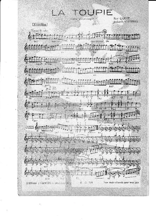 télécharger la partition d'accordéon La Toupie (Orchestration) (Valse Acrobatique) au format PDF