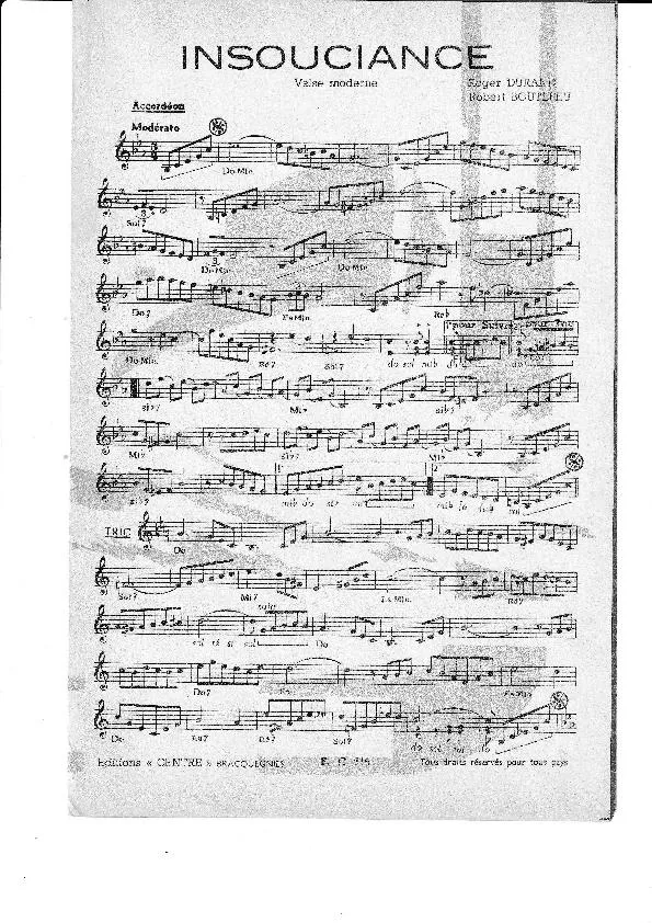 télécharger la partition d'accordéon Insouciance (Orchestration) (Valse Moderne) au format PDF