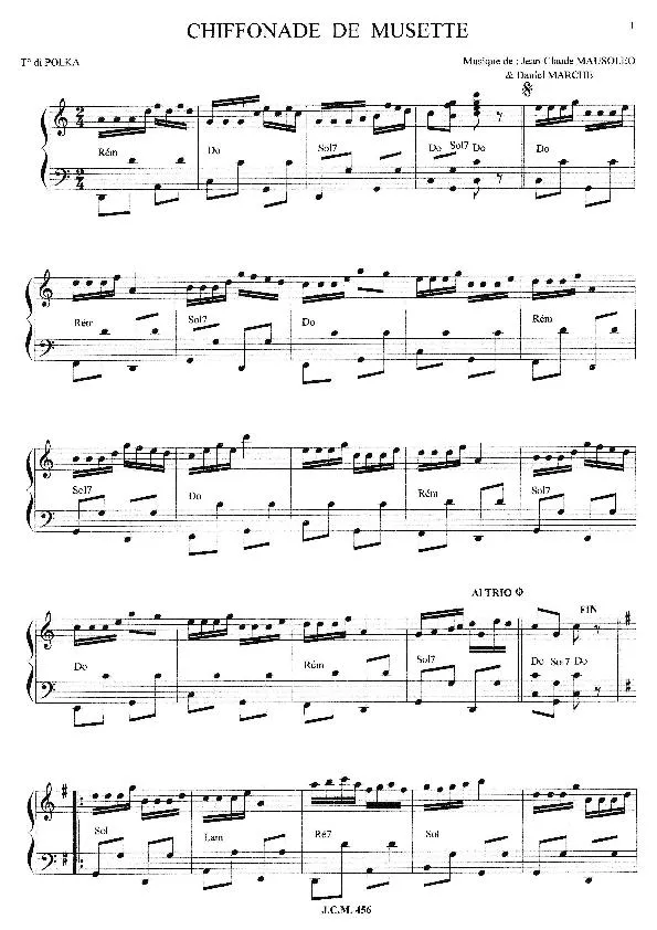 télécharger la partition d'accordéon Chiffonade de Musette (Polka) au format PDF