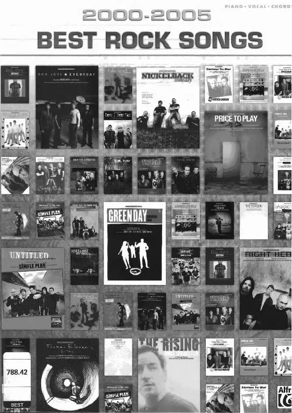 télécharger la partition d'accordéon 2000-2005 Best Rock Songs au format PDF