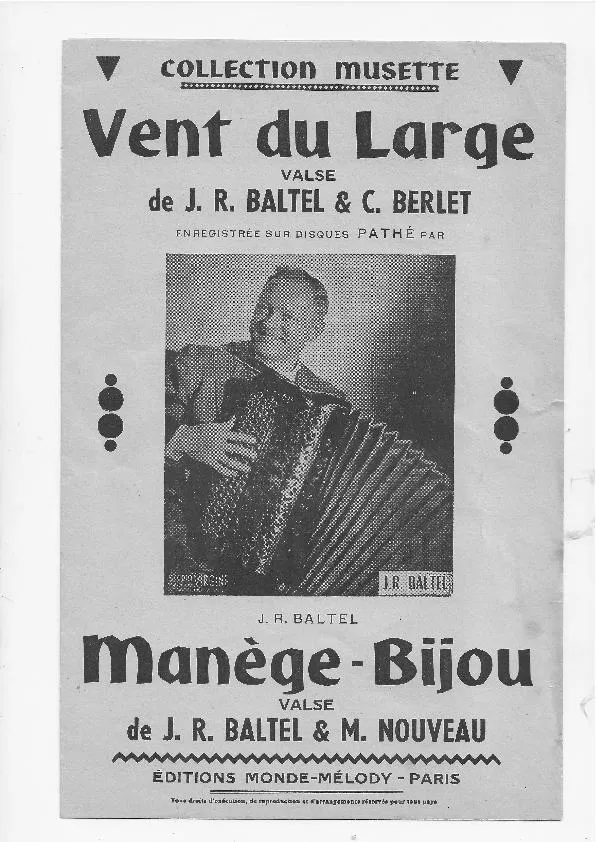 télécharger la partition d'accordéon Vent du large (Valse) au format PDF