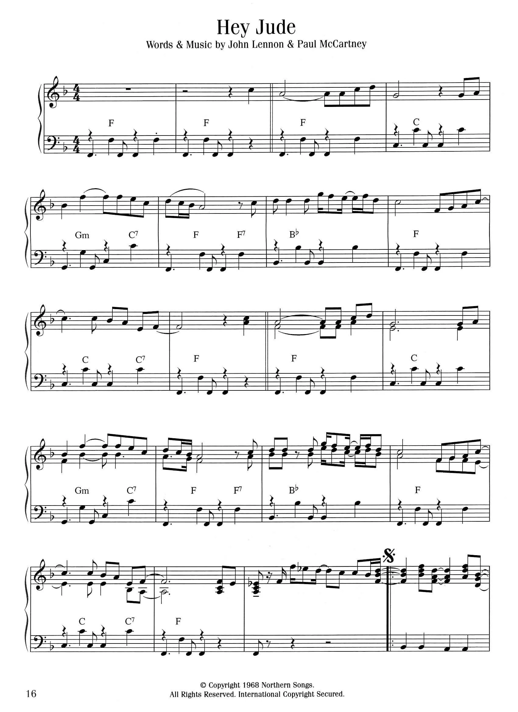 télécharger la partition d'accordéon Hey Jude (Interpretes : Thé Beatles) (Slow) au format PDF