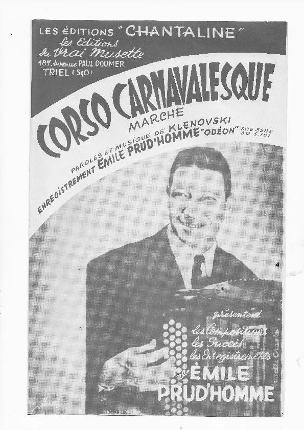 télécharger la partition d'accordéon Corso carnavalesque (Harmonisation : Martin Garcias) (Enregistrement : Emile Prud'Homme) (Marche Gaie) au format PDF