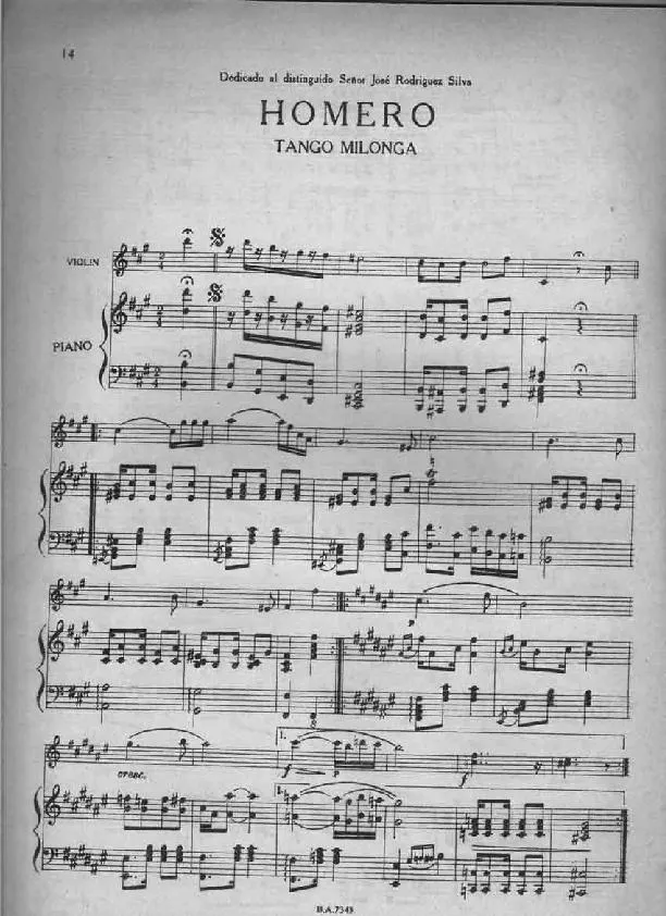télécharger la partition d'accordéon Homero (Tango Milonga) au format PDF