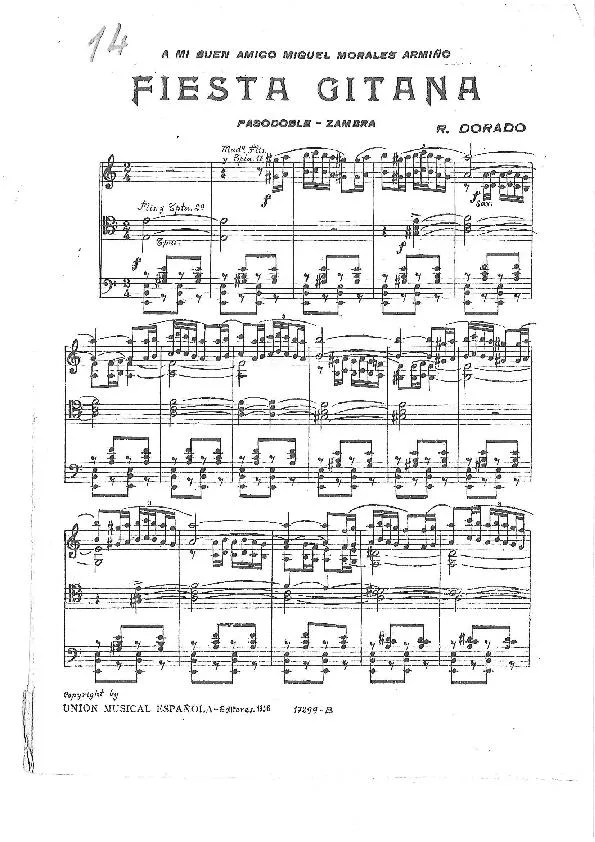 télécharger la partition d'accordéon Fiesta Gitana (Orchestration) (Paso Doble) au format PDF