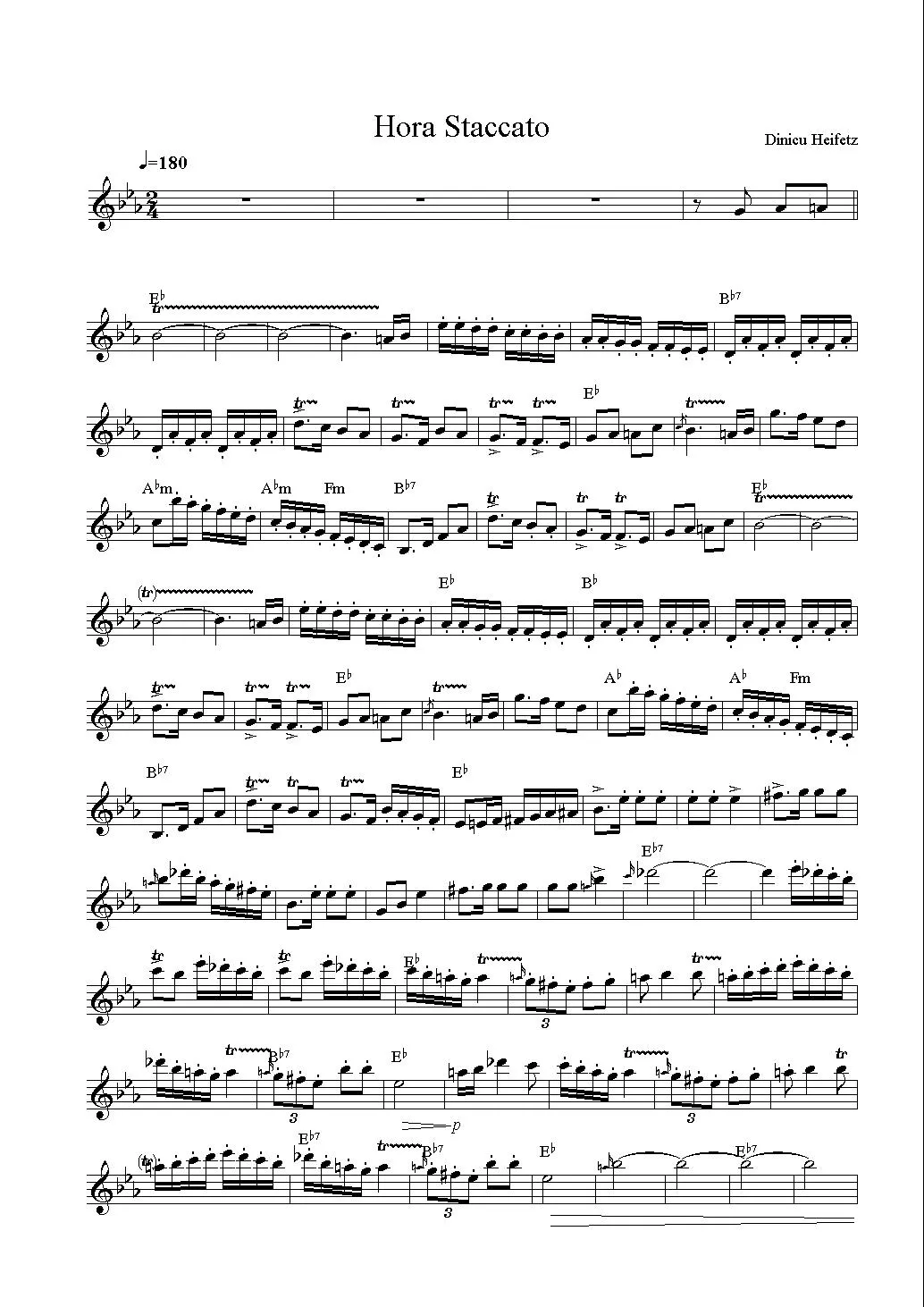 télécharger la partition d'accordéon Hora Staccato (Fox-Trot) au format PDF