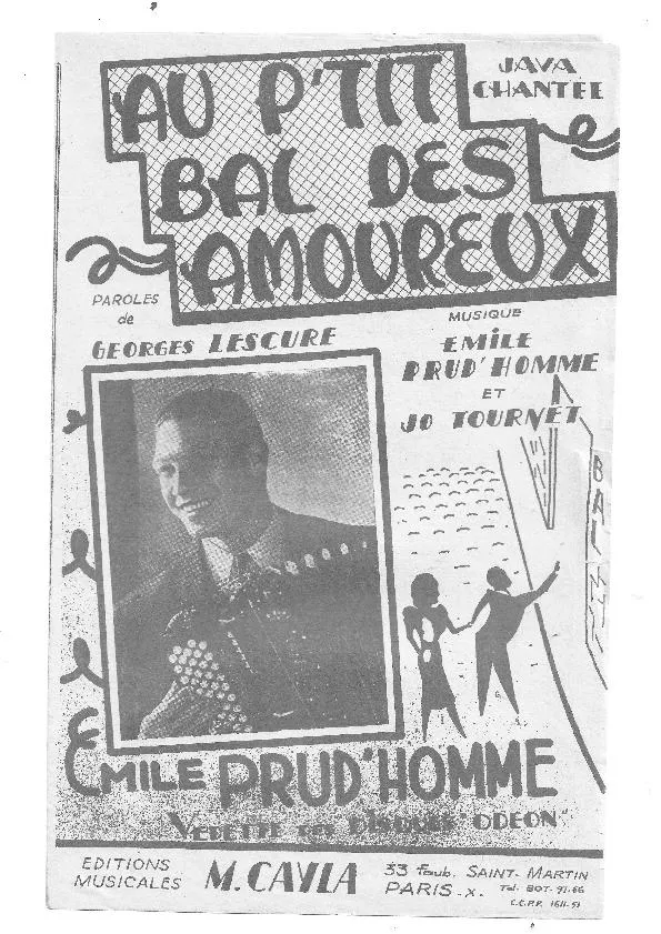 télécharger la partition d'accordéon Au p'tit bal des amoureux (Variations pour 2ième accordéon) (Java Chantée) au format PDF