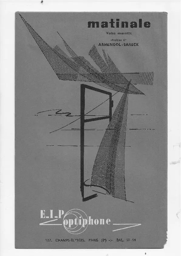 télécharger la partition d'accordéon Matinale (Valse Musette) au format PDF