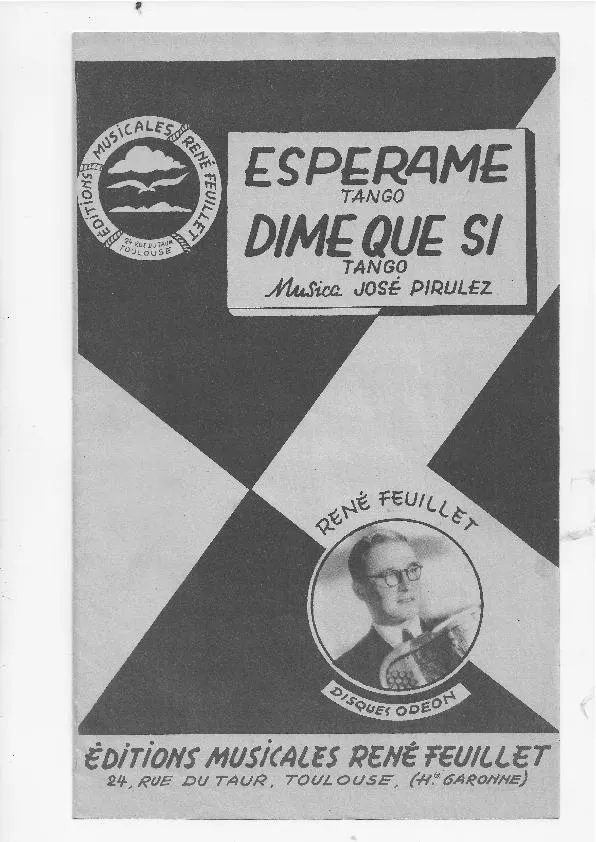 télécharger la partition d'accordéon Esperame (Enregistré par : René Feuillet) (Tango) au format PDF