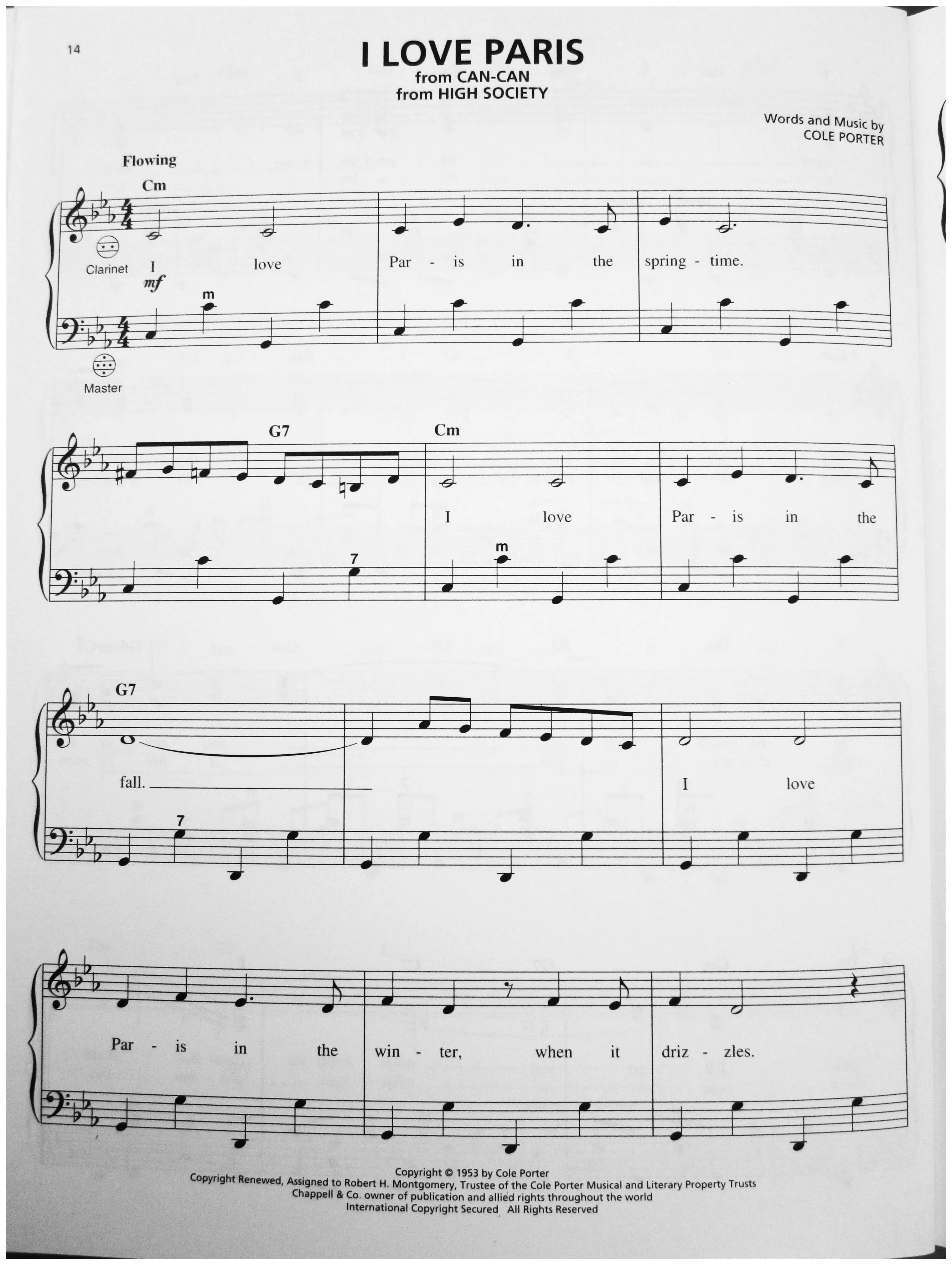 télécharger la partition d'accordéon I love Paris (Du Film : Can-Can & High Society) (Arrangement : Gary Meisner) (Swing Madison) au format PDF