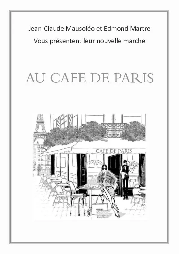 télécharger la partition d'accordéon Au café de Paris (Marche) au format PDF