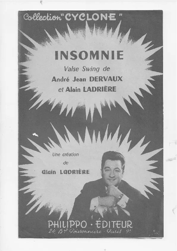 télécharger la partition d'accordéon Insomnie (Valse Swing) au format PDF