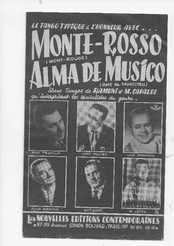 télécharger la partition d'accordéon Monte-Rosso (Mont-Rouge) (Orchestration) (Tango Typique) au format PDF