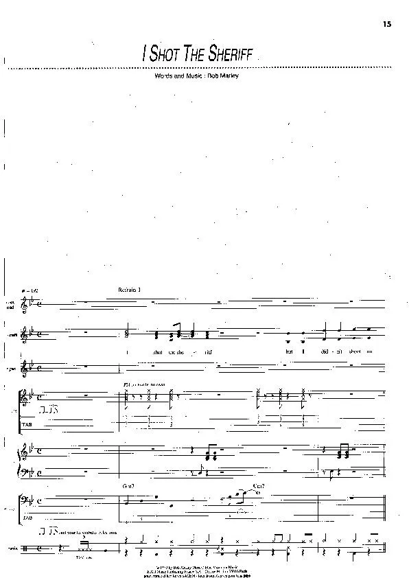télécharger la partition d'accordéon I shot the sheriff (Orchestration) (Reggae) au format PDF