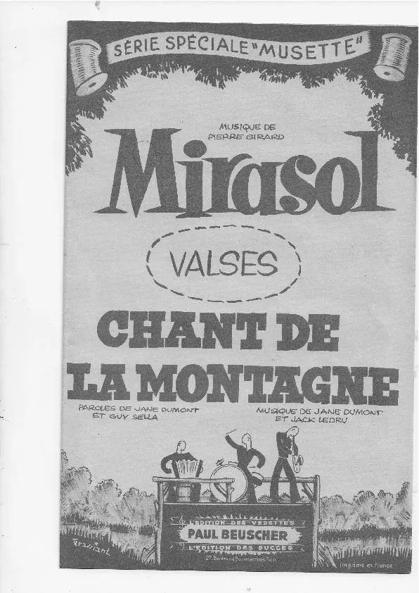 télécharger la partition d'accordéon Mirasol (Orchestration) (Valse à Variations) au format PDF
