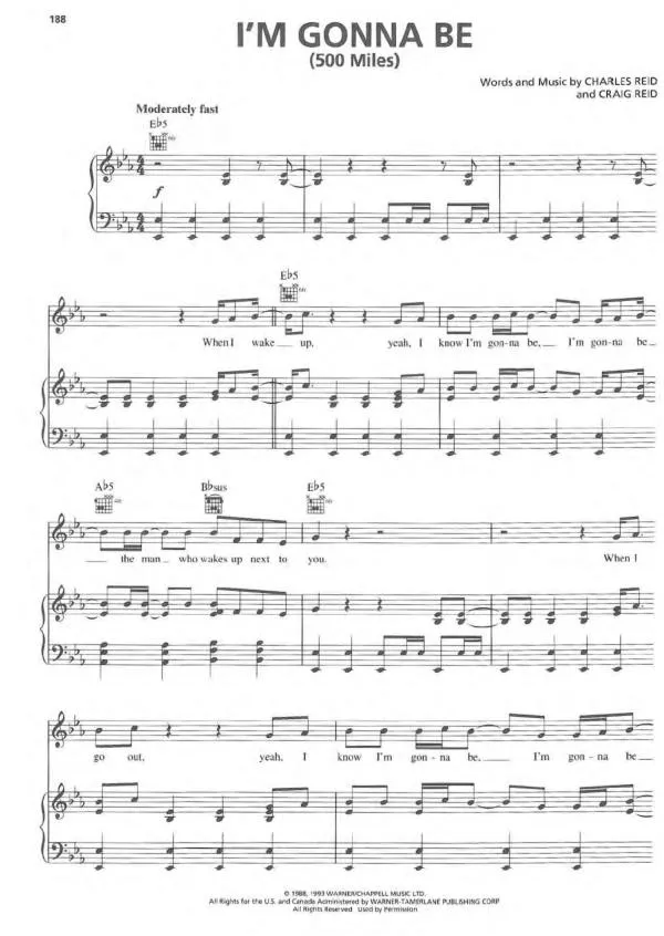 télécharger la partition d'accordéon I'm gonna be (500 miles) (Interprètes : The Proclaimers) (Swing Madison) au format PDF