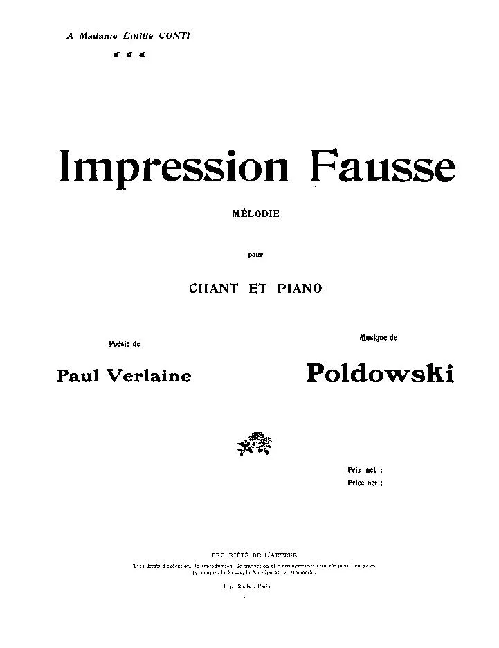télécharger la partition d'accordéon Impression Fausse au format PDF