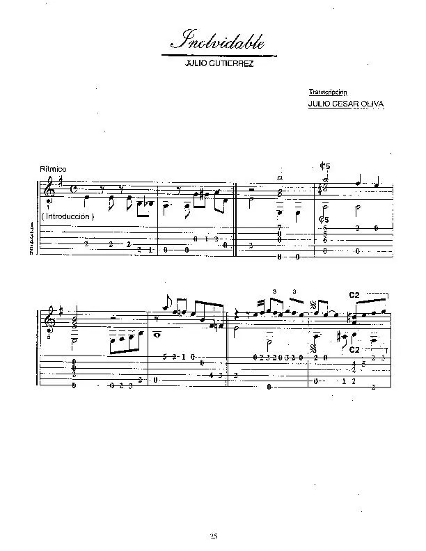 télécharger la partition d'accordéon Inolvidable (Arrangement : Julio Cesar Oliva) (Boléro) au format PDF