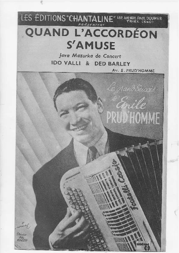 télécharger la partition d'accordéon Quand l'accordéon s'amuse (Arrangement : Emile Prud'Homme) (Java Mazurka de Concert) au format PDF