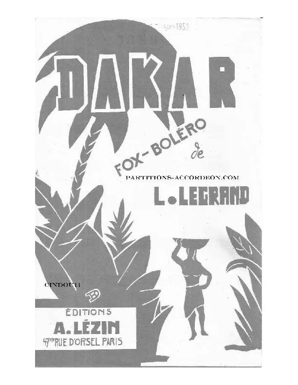 télécharger la partition d'accordéon Dakar (Fox Boléro) au format PDF