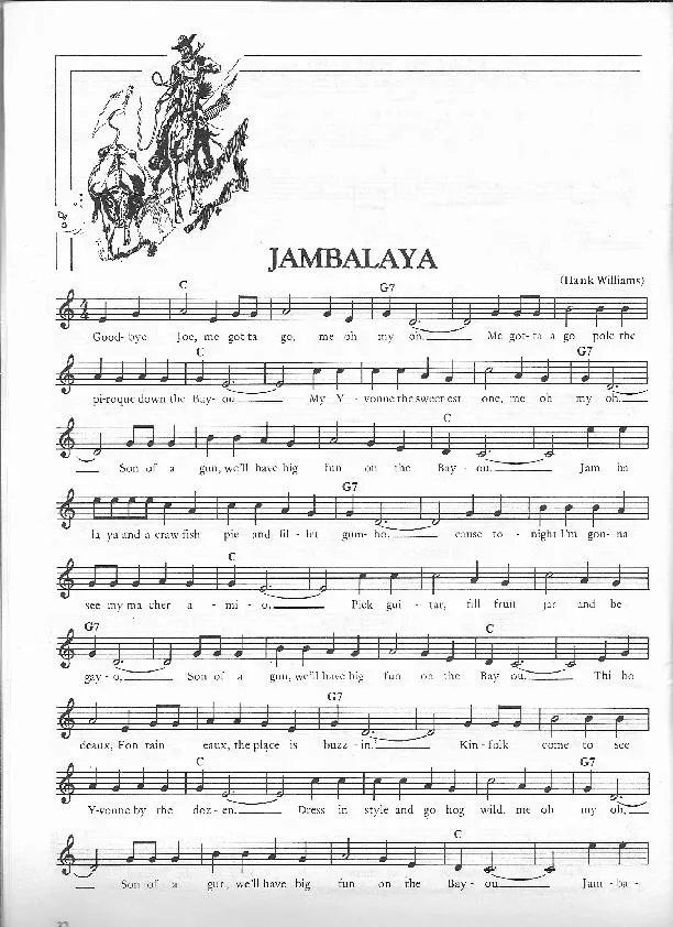 télécharger la partition d'accordéon Jambalaya (Arrangement : Frank Rich) (Swing) au format PDF