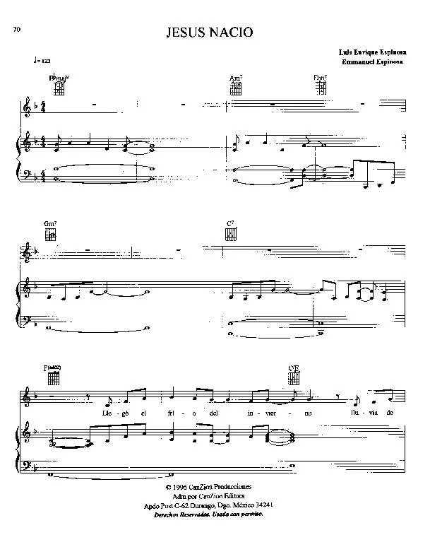 télécharger la partition d'accordéon Jesus nacio (Boléro) (Chant de Noël) au format PDF