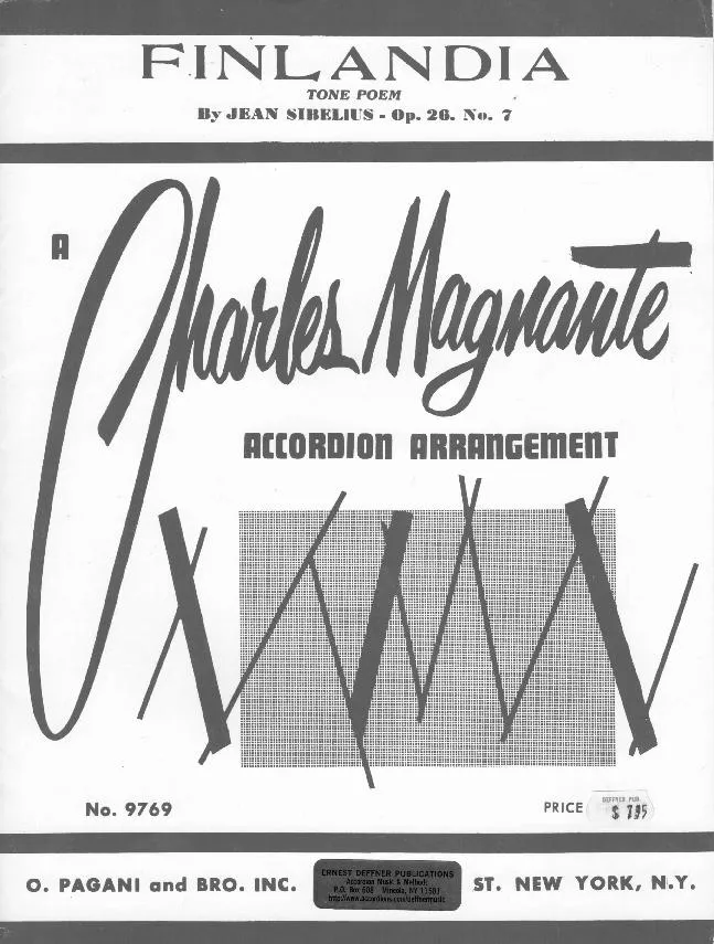 télécharger la partition d'accordéon Finlandia (Op 26 N°7) (Arrangement : Charles Magnante) au format PDF