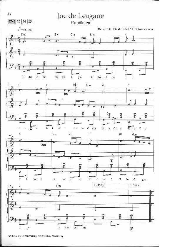 télécharger la partition d'accordéon Joc de Leagane (Arrangement : Henner Diederich & Martina Schumeckers) (Polka) au format PDF