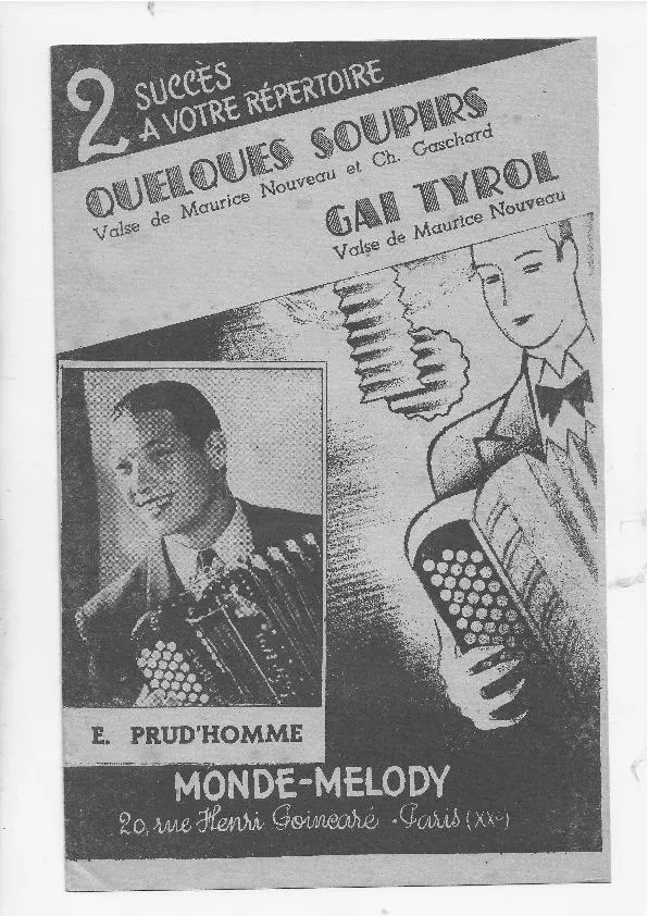 télécharger la partition d'accordéon Quelques soupirs (Valse) au format PDF