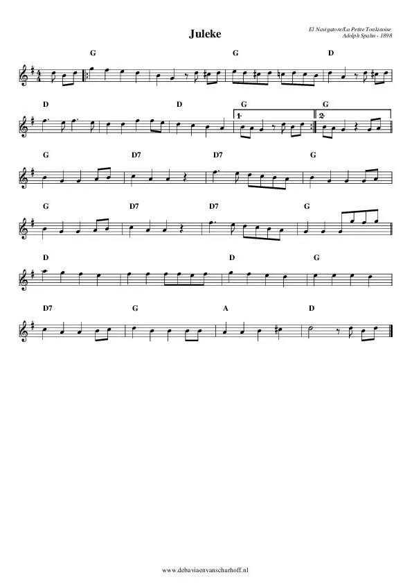 télécharger la partition d'accordéon Juleke (El Navigatore) (La Petite Tonkinoise) (Scottish) au format PDF
