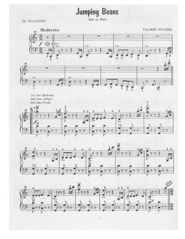 télécharger la partition d'accordéon Jumping beans (Duet) (Marche) au format PDF