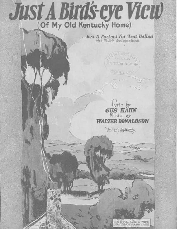 télécharger la partition d'accordéon Just a bird's-eye view (of my Old Kentucky Home) (Slow Fox-Trot) au format PDF