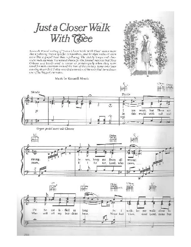 télécharger la partition d'accordéon Just a closer walk with thee (Arrangement : Kenneth Morris) (Chant : Red Foley) (Slow Blues) au format PDF