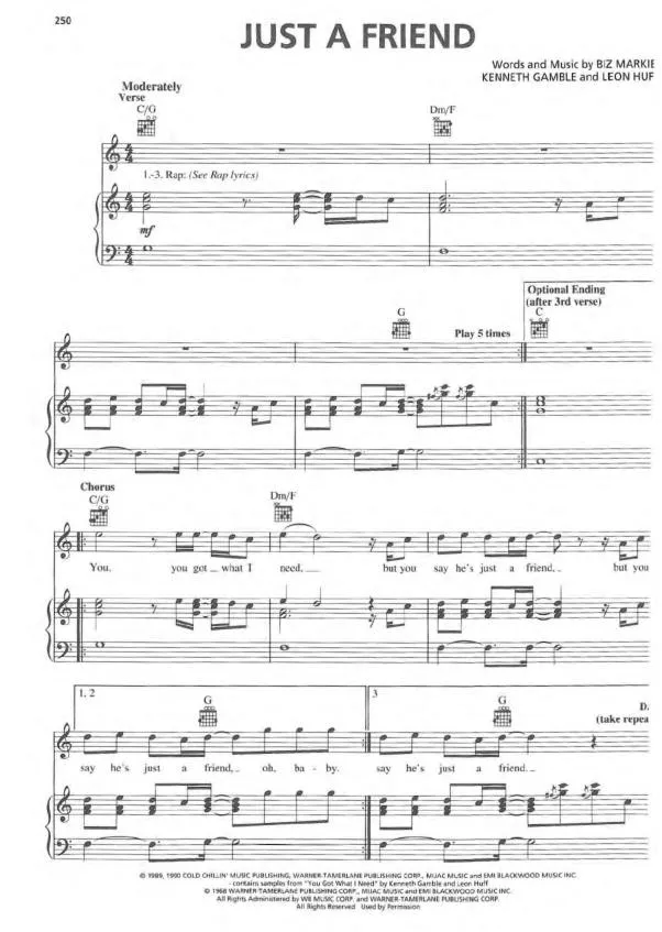 télécharger la partition d'accordéon Just a friend (Hip-Hop) au format PDF