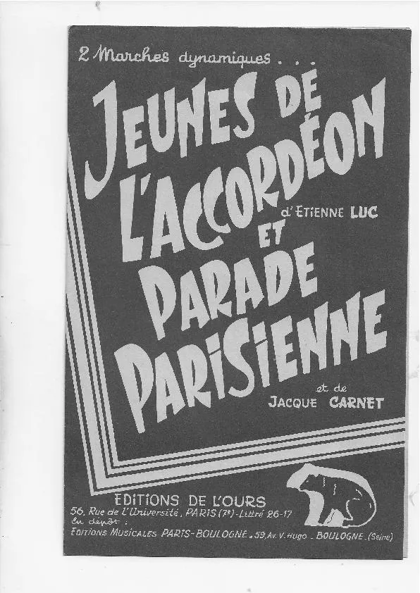 télécharger la partition d'accordéon Parade Parisienne (Orchestration) (Marche) au format PDF