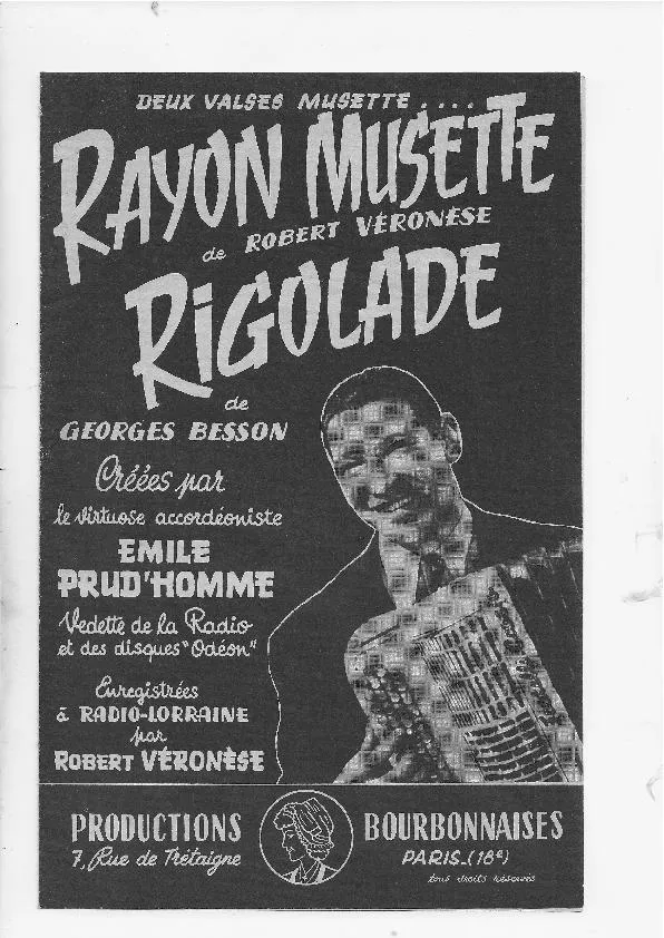 télécharger la partition d'accordéon Rigolade (Créée par : Emile Prud'Homme) (Valse Musette) au format PDF