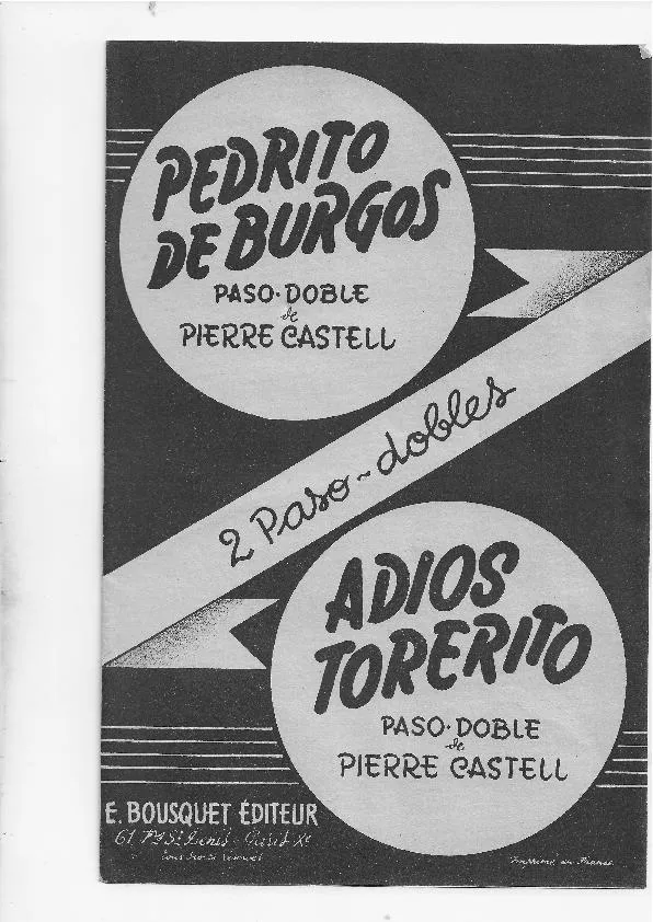 télécharger la partition d'accordéon Adios torerito (Orchestration) (Paso Doble) au format PDF