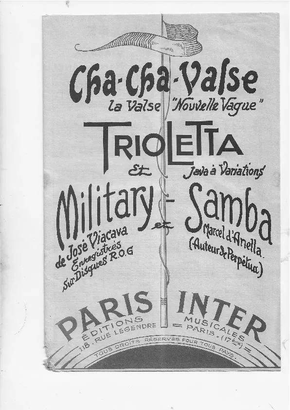 télécharger la partition d'accordéon Cha cha valse + Trioletta + Military samba (Valse nouvelle vague) + (Java Variations) + (Variations Samba) au format PDF