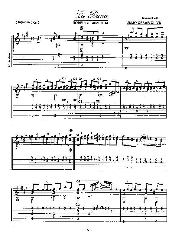 télécharger la partition d'accordéon La Barca (Arrangement : Julio Cesar Oliva) (Boléro) au format PDF