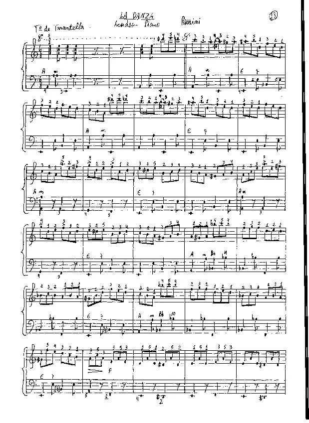 télécharger la partition d'accordéon La danza (Tarentelle Napolitaine) (Manuscrite) au format PDF