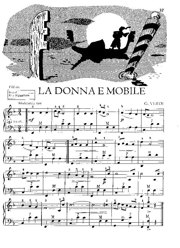 télécharger la partition d'accordéon La Donna e mobile (Valse) au format PDF