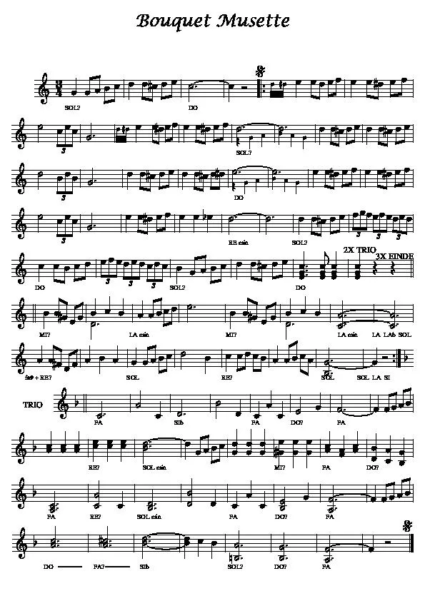 télécharger la partition d'accordéon Bouquet Musette (Valse) (Relevé) au format PDF