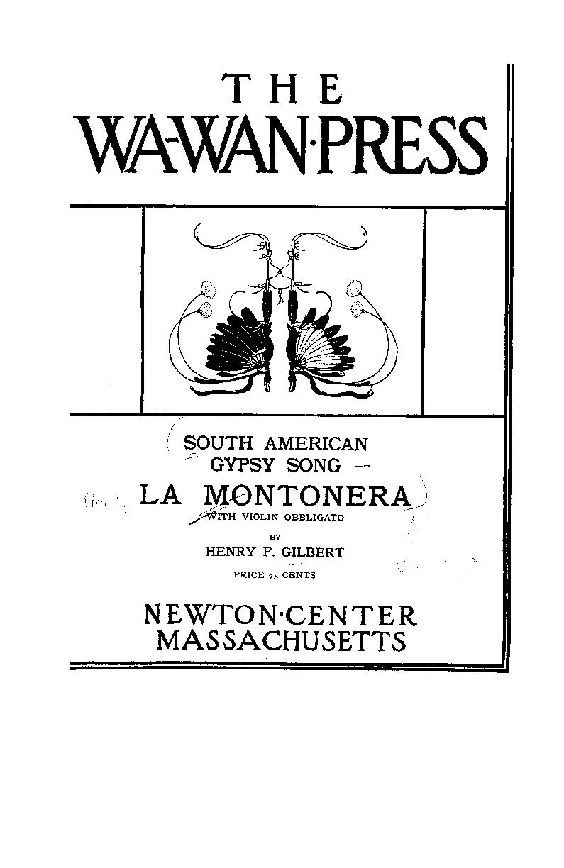 télécharger la partition d'accordéon La Montonéra (South American Gipsy song) (Valse Lente) au format PDF