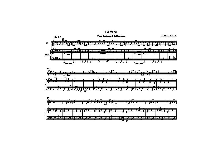 télécharger la partition d'accordéon La Vaca (Arrangement : Santiago Saenz Belmonte) (Orchestration) (Charanga) au format PDF