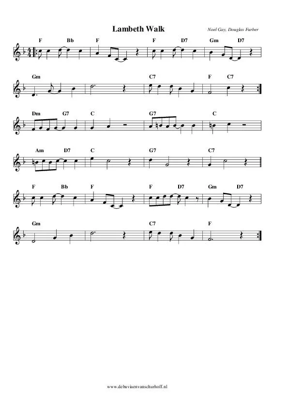 télécharger la partition d'accordéon Lambeth walk (Scottish) au format PDF