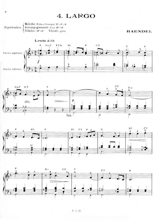 télécharger la partition d'accordéon Largo (Arrangement : Léo Laurent) (Valse Lente) au format PDF