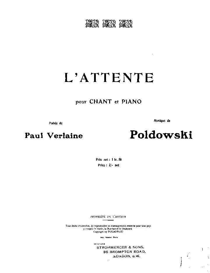télécharger la partition d'accordéon L'Attente (Ballade) au format PDF