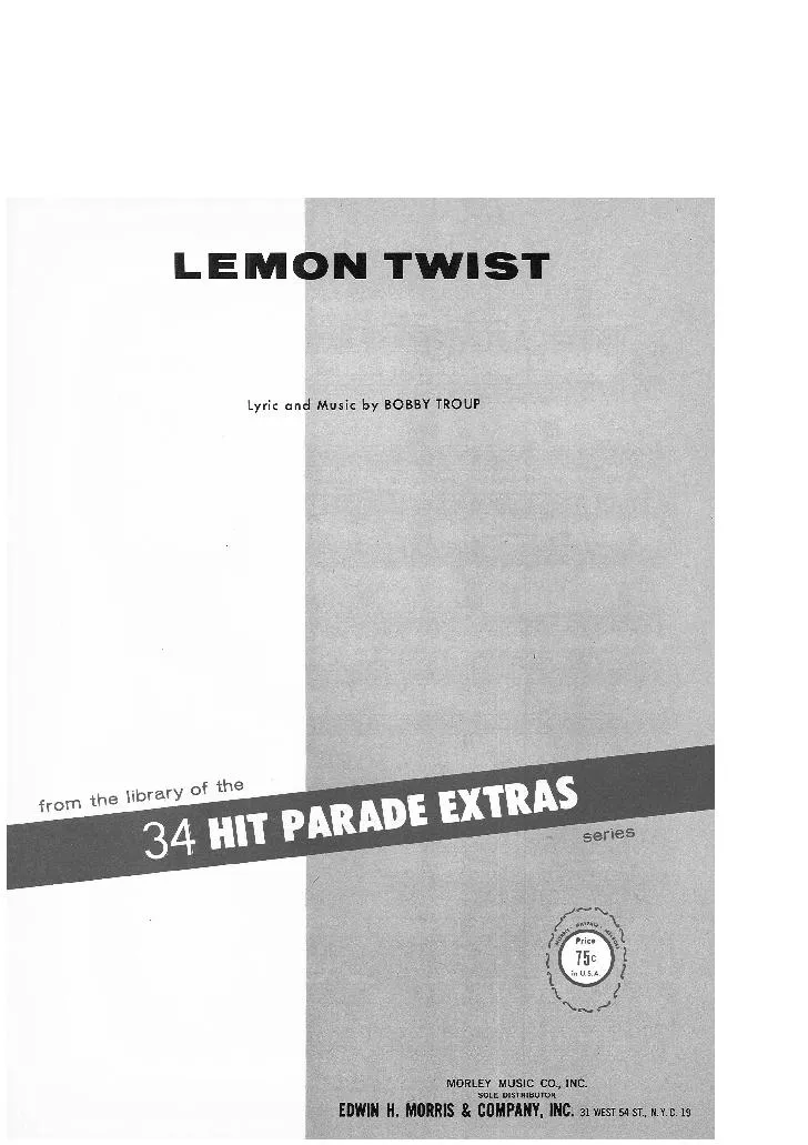 télécharger la partition d'accordéon Lemon twist (Slow Fox-Trot) au format PDF