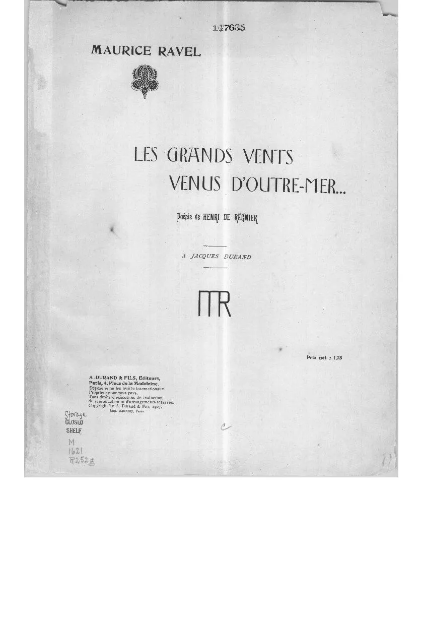 télécharger la partition d'accordéon Les grands vents venus d'Outre-Mer au format PDF